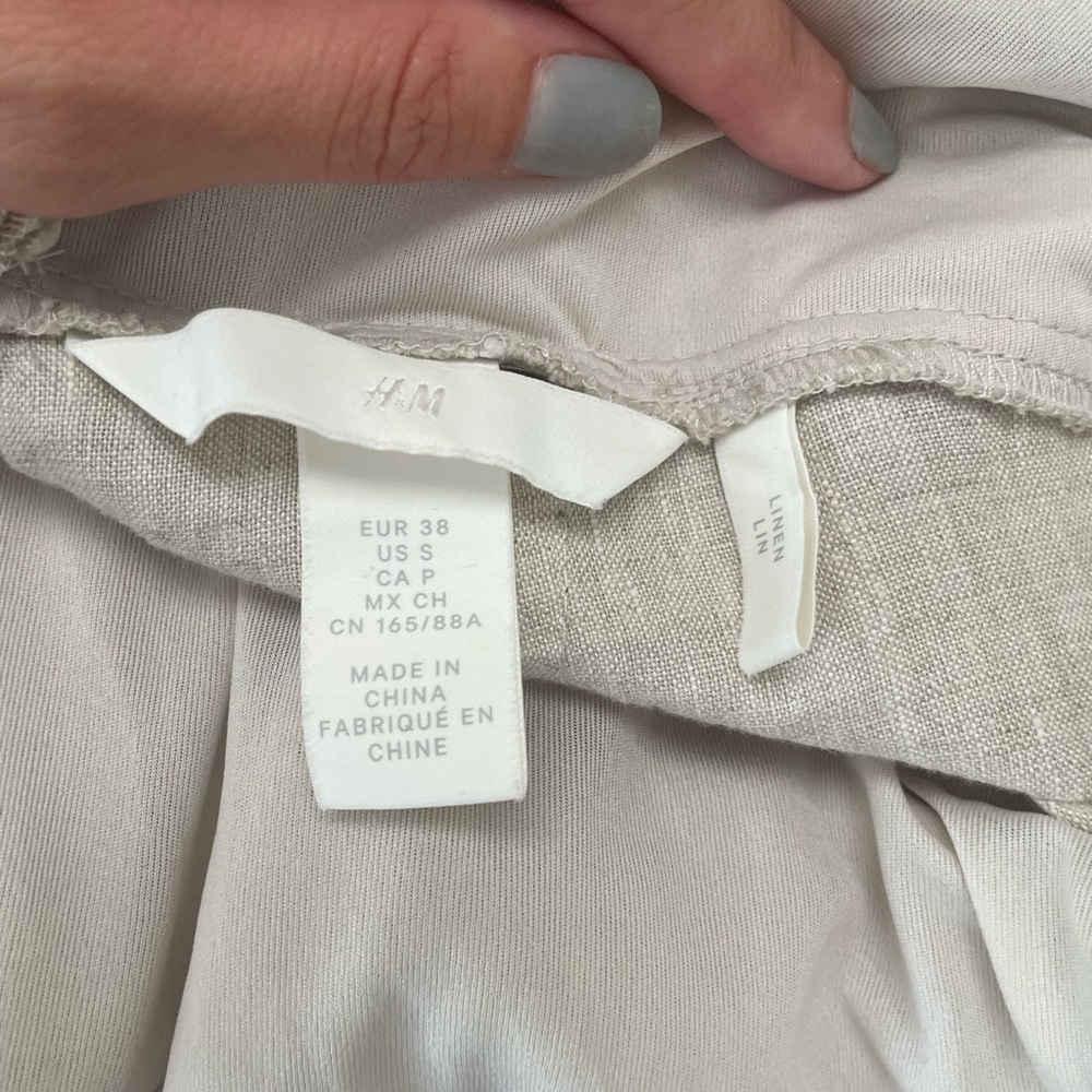 H&M Cream Linen Strappy Jumpsuit - Picture 5 of 5